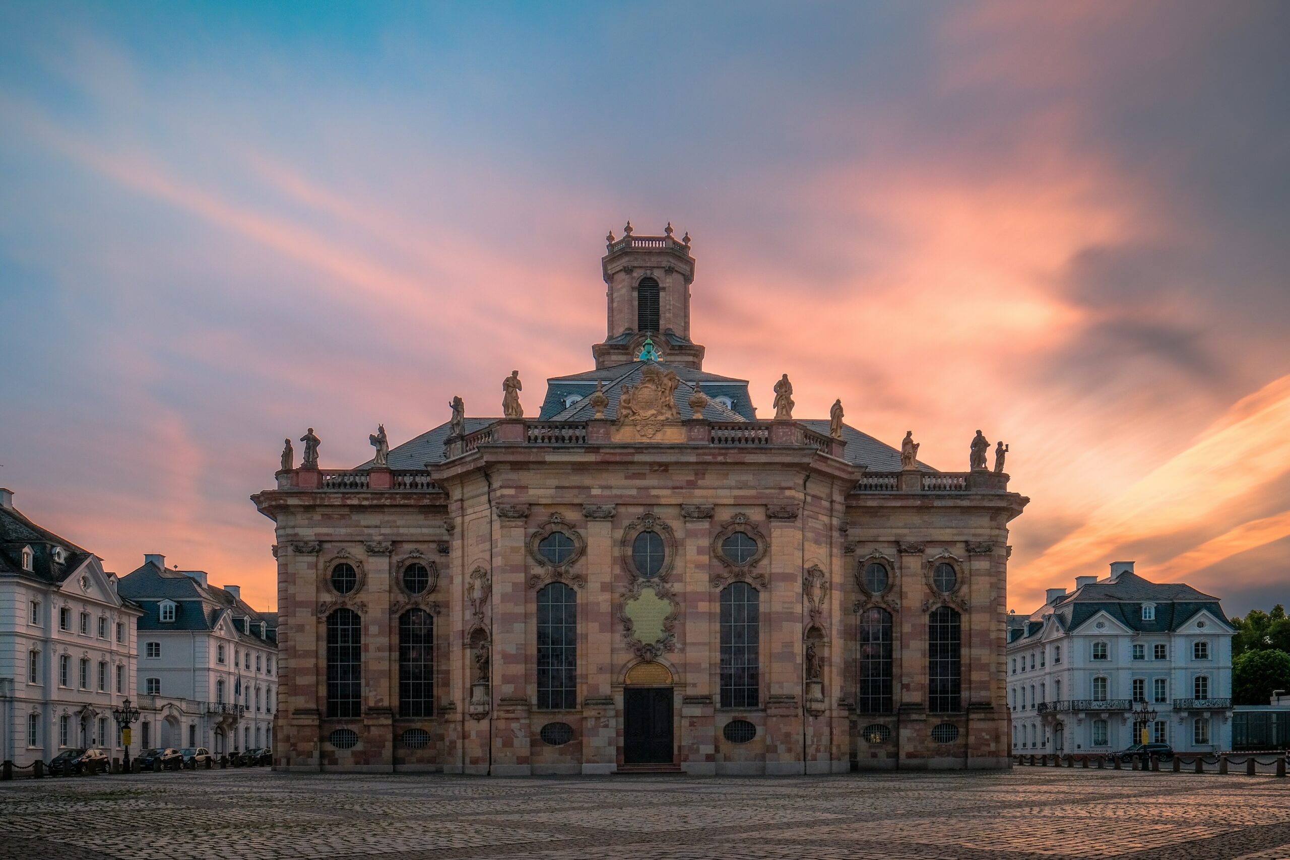 Explore the baroque architecture of Ludwigskirche in Saarbrücken, a majestic landmark in Germany.